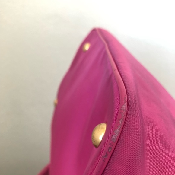 Prada tessuto leather & nylon in beautiful hot pink with 2 straps - Picture 11 of 15